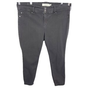 Torrid Plus Size 18S Jeans Petite Mid Rise Skinny‎  Black Stretch Denim 796